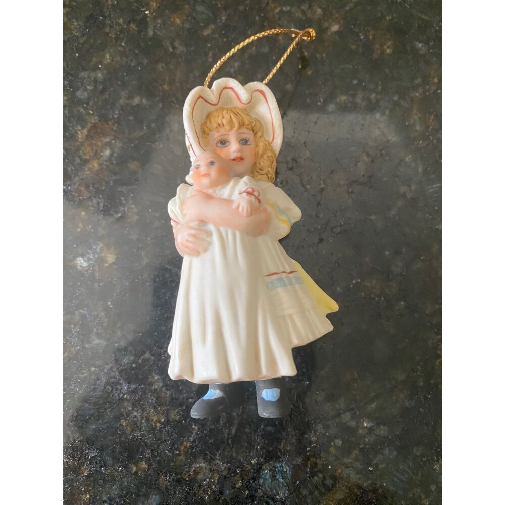 Jan Hagara Porcelain Victorian Christmas Ornament, Cara, 1986